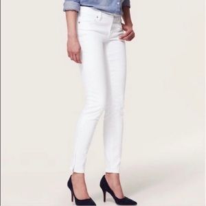 Woman’s loft modern high waist skinny ankle jeans